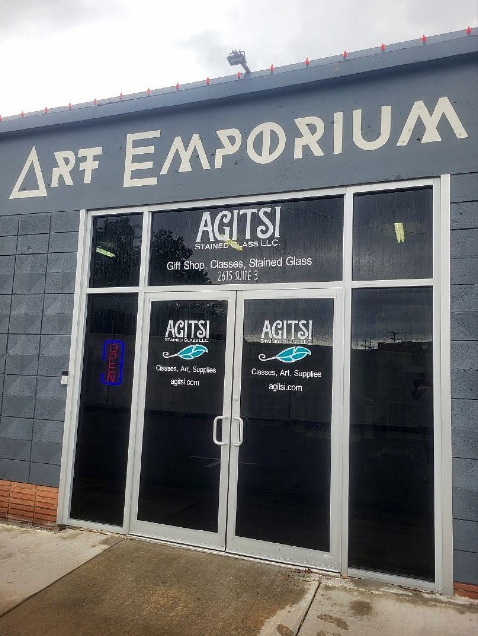 Agitsi Stained Glass Studio has moved to The Art Emporium,  Route66 Main in Tulsa, Oklahoma