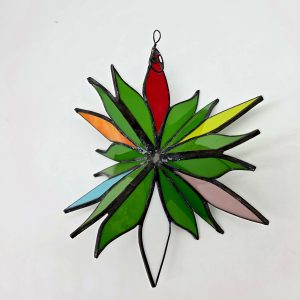 Stained Glass Flower Spinner - Multicolored